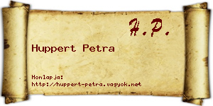 Huppert Petra névjegykártya